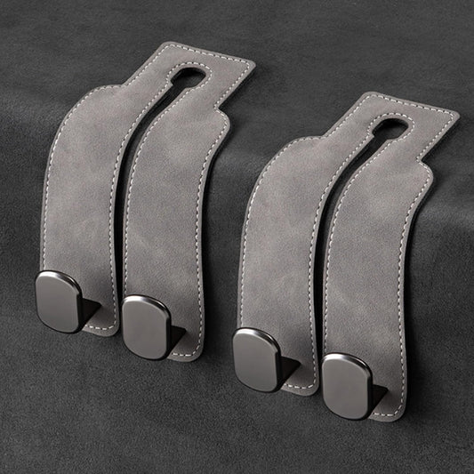 Stowridge – Leather Double-Hook Car Headrest Hangers, 30 lb Hold + 50% OFF