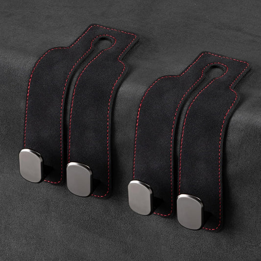 Stowridge – Leather Double-Hook Car Headrest Hangers, 30 lb Hold + 50% OFF