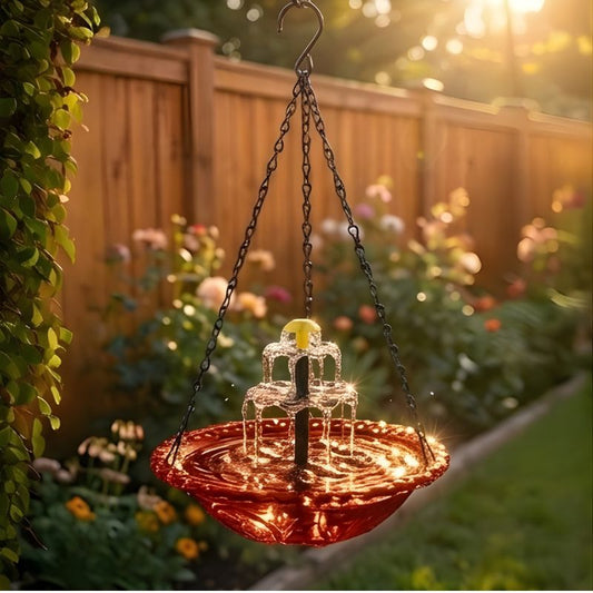 Bower™ – Solar Cascade Hanging Bird Bath Fountain + 50% OFF