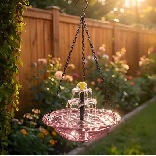Bower™ – Solar Cascade Hanging Bird Bath Fountain + 50% OFF