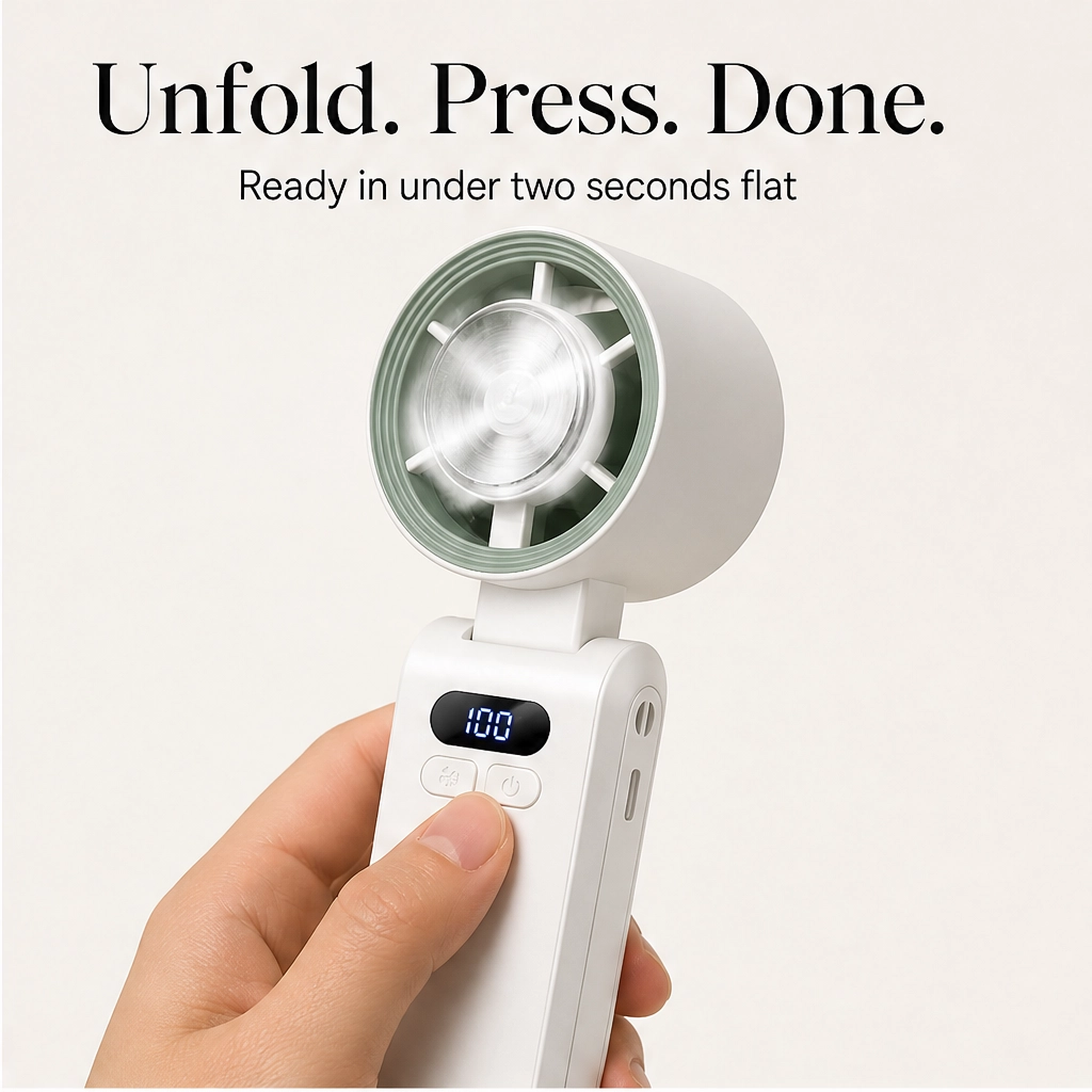 Frostly™ – Ice-Cooled 3-in-1 Handheld Portable Fan with 30-Hour Battery + 50% OFF