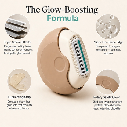 Nomadge – Triple-Blade Rotating Travel Razor with Built-In Protective Cap + 50% OFF