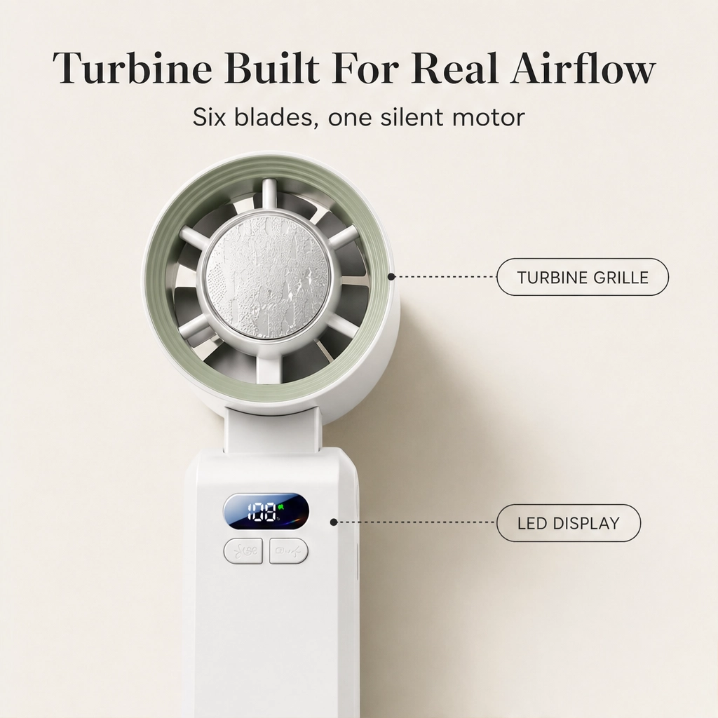 Frostly™ – Ice-Cooled 3-in-1 Handheld Portable Fan with 30-Hour Battery + 50% OFF
