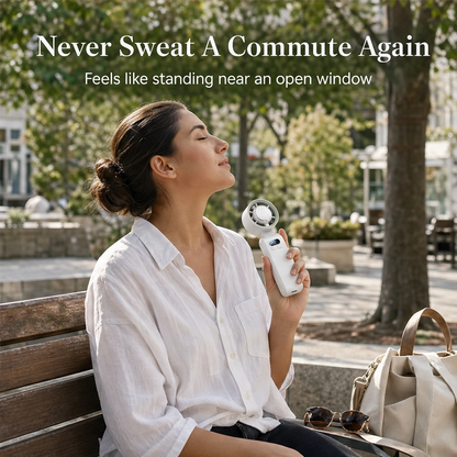 Frostly™ – Ice-Cooled 3-in-1 Handheld Portable Fan with 30-Hour Battery + 50% OFF
