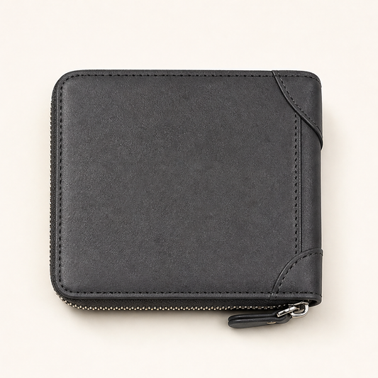 Rivett – Slim RFID Card Holder with Zip Close and ID Window + 50%OFF