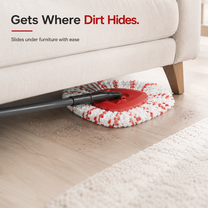 Scrubwell – Microfiber Spin Mop Replacement Heads with Scrub Pad, 3-Pack + 50% OFF