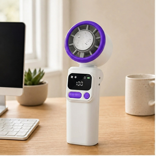 Glaciel – Ice-Plate Cooling Fan, Foldable & Rechargeable Portable Fan + 50% OFF