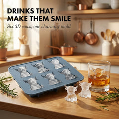 Moowick™ – 3D Highland Cow Silicone Ice Mold | 6-Cavity, BPA-Free, Food-Grade + 50% OFF