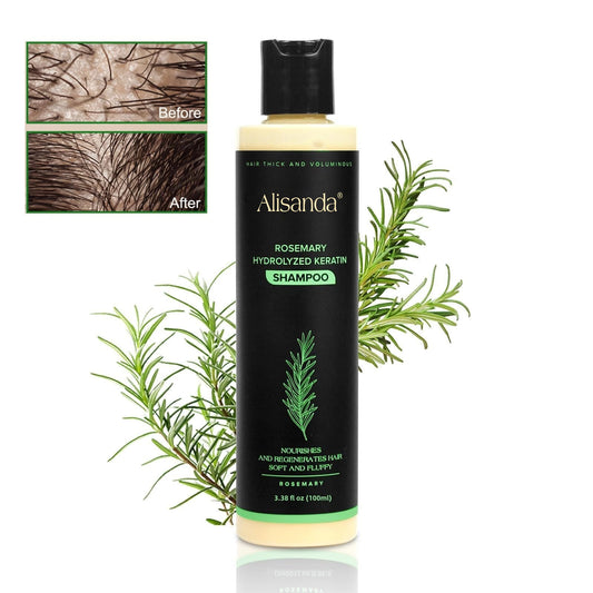 The AuraRoot Rosemary Shampoo - Organic Hair Growth, Hydrolyzed Keratin, and Thickening Formula +  50% OFF