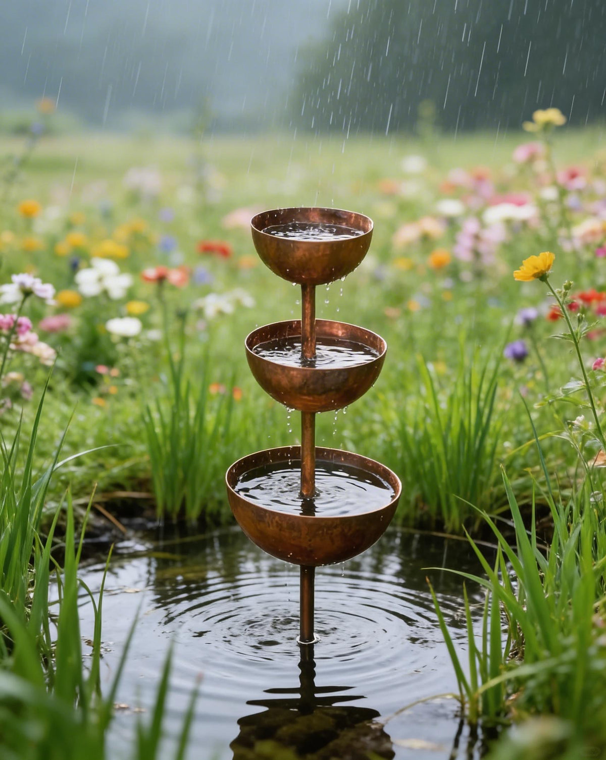 The AuraFlow Rain Catcher — Plant Support & Metal Garden Ornament + 50% OFF