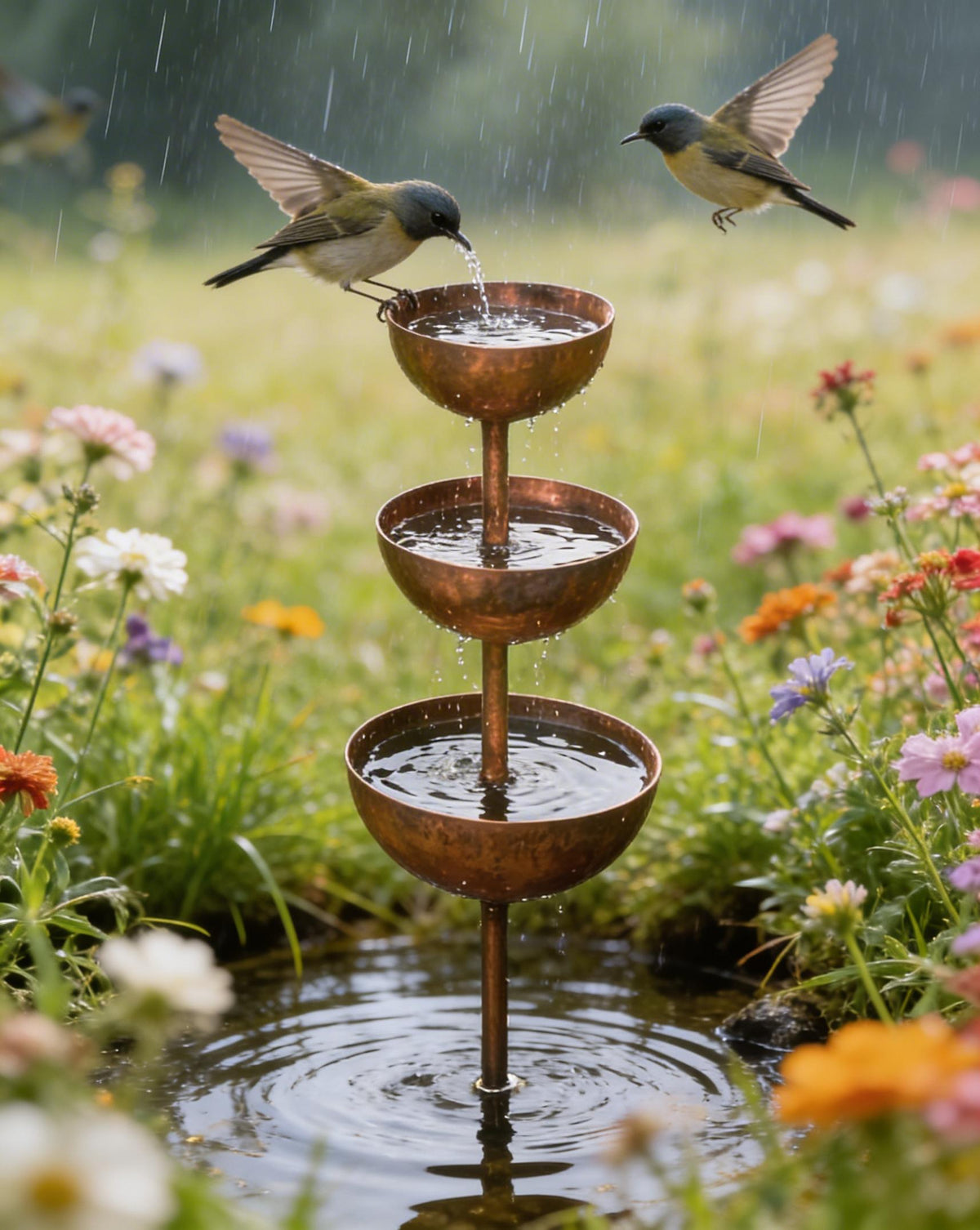 The AuraFlow Rain Catcher — Plant Support & Metal Garden Ornament + 50% OFF