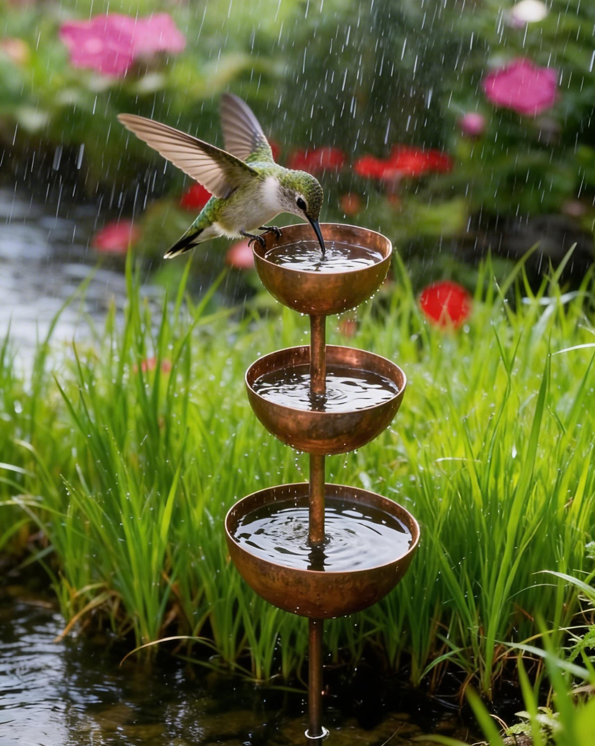 The AuraFlow Rain Catcher — Plant Support & Metal Garden Ornament + 50% OFF