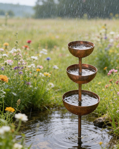 The AuraFlow Rain Catcher — Plant Support & Metal Garden Ornament + 50% OFF