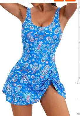 Marivelle™ – Tummy-Control Skirted One-Piece Swimsuit with Built-In Bra + 50% OFF