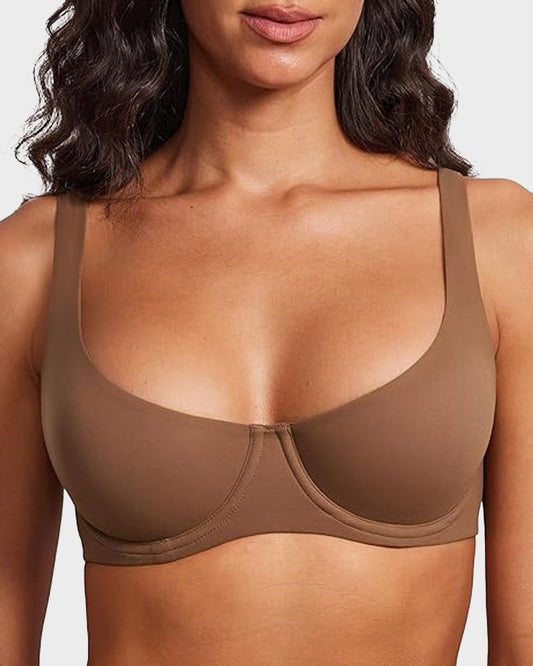 Suede™ – Buttery-Soft Seamless Unlined Underwire Balconette Bra + 50% OFF