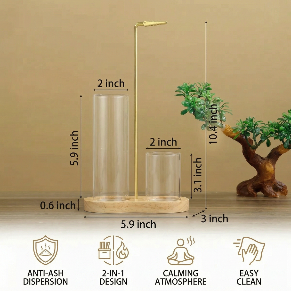 The AuraFlow Incense Catcher — Calm That Lasts, Without Ash Mess + 50% OFF