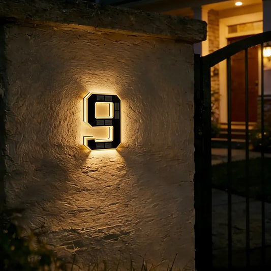 Duskmark – Solar LED House Numbers, 9-Inch Waterproof Address Light + 50% OFF