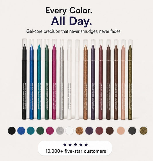 Lustré – Waterproof Colored Gel Eyeliner Pencil, Long-Wear Matte & Shimmer Finishes - Buy 1 Get 1 FREE
