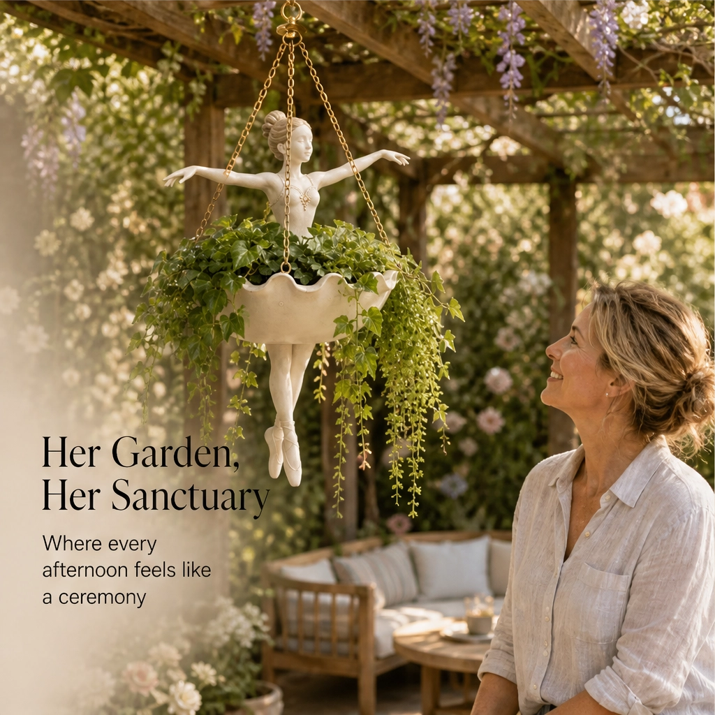 Plievine – Ballet Dancer Hanging Planter for Garden, Patio & Balcony + 50% OFF