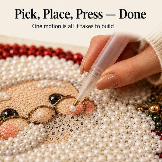 Glimmerwick – 5-Design Christmas Bead Art Kit with Frame + 50% OFF