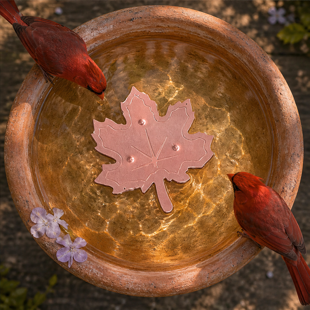 Fernwick – Pure Copper Leaf Bird Bath Cleaner Disc + 50% OFF