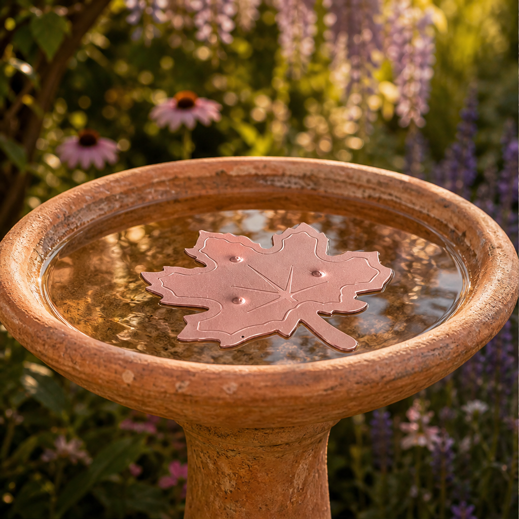 Fernwick – Pure Copper Leaf Bird Bath Cleaner Disc + 50% OFF