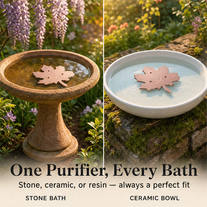 Fernwick – Pure Copper Leaf Bird Bath Cleaner Disc + 50% OFF