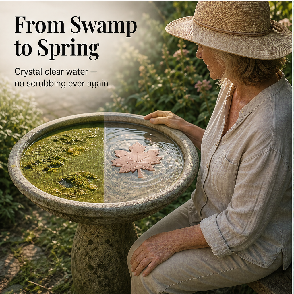 Fernwick – Pure Copper Leaf Bird Bath Cleaner Disc + 50% OFF