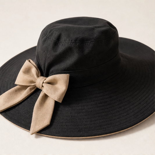 Solene™ – Foldable Wide-Brim Sun Hat with Adjustable Back Bow + 50% OFF