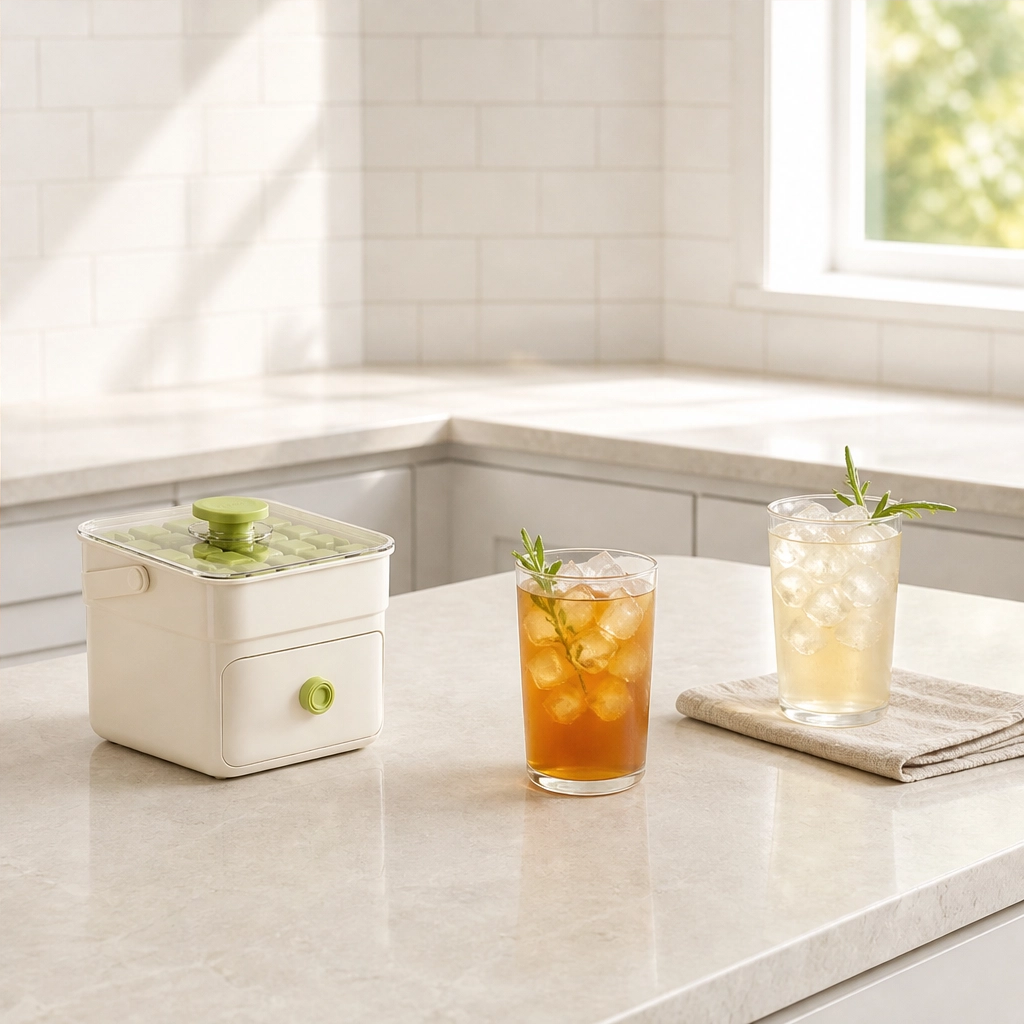 Glacio™ – Press-Release Ice Cube Tray with Sealed Storage Drawer & Lid + 50% OFF