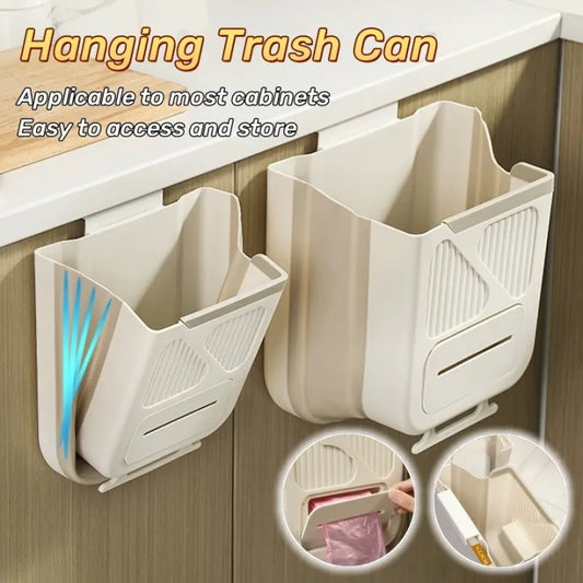 Skarva – Folding Hanging Kitchen Waste Bin with Cabinet Hook + 50% OFF