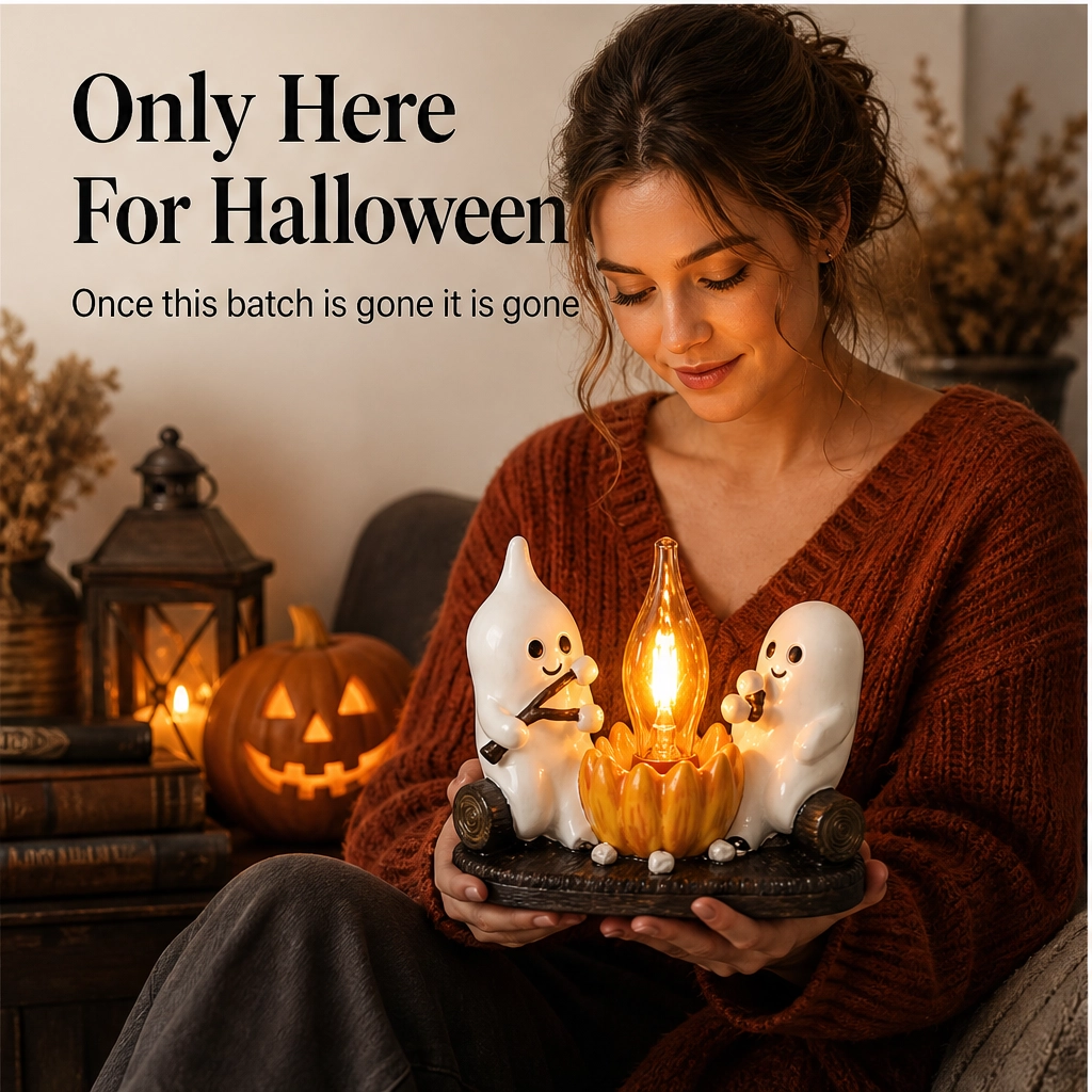 Wispen – Flame-Effect Ghost Night Light for Cozy Halloween Decor + 50% OFF