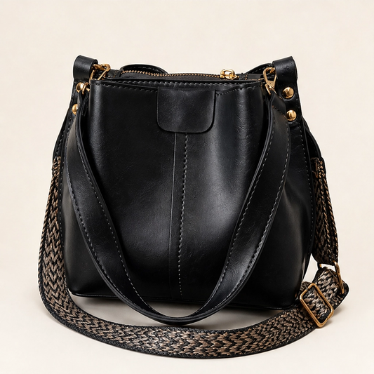 Vellora – Vintage Bucket Bag with 2 Interchangeable Straps & Roomy Organized Interior + 50% OFF