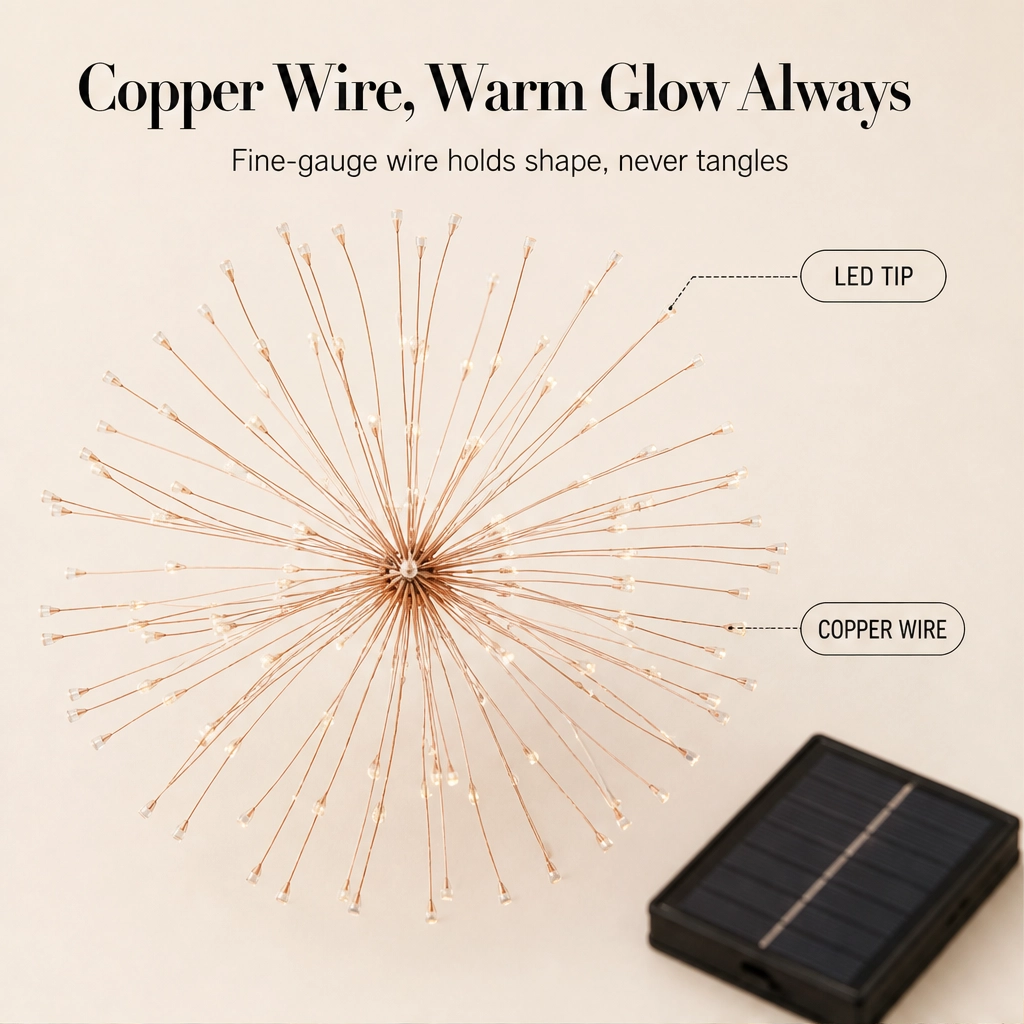 Sparkfern™ – Solar-Powered Firework String Lights for Yard & Patio + 50% OFF