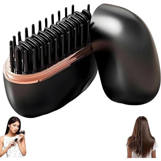 Miravel – Mini Cordless Hair Straightener Brush with 30s Fast Heat & USB-C Charging + 50% OFF