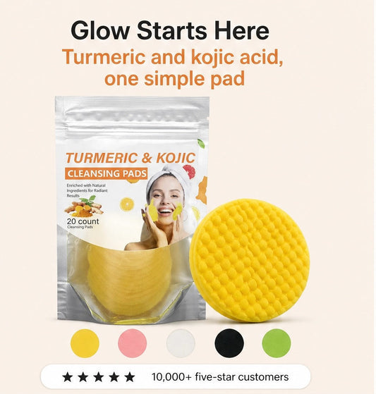 Nacre – Turmeric & Kojic Foaming Cleansing Pads, 20 Pack + Buy 1 get 1 FREE