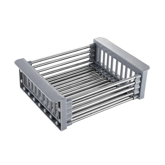 Rinsebrook – Extendable Stainless Steel Over-Sink Dish Drying Rack + 50% OFF
