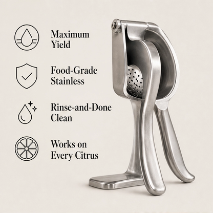Zestwell – Lever-Press Manual Citrus Juicer with Removable Parts + 50% OFF