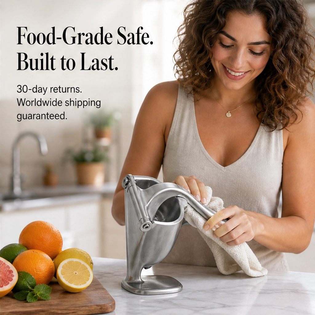 Zestwell – Lever-Press Manual Citrus Juicer with Removable Parts + 50% OFF