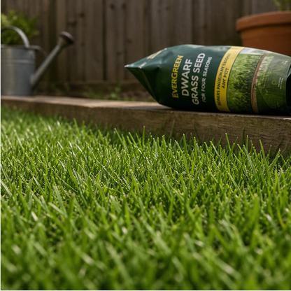 Everdell – Four-Season Evergreen Dwarf Grass Seed for Bare Spots & High-Traffic Lawns + 50% OFF