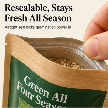Everdell – Four-Season Evergreen Dwarf Grass Seed for Bare Spots & High-Traffic Lawns + 50% OFF