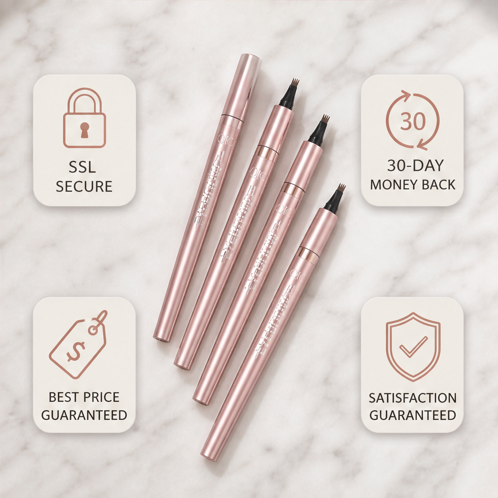 Plumelle – Waterproof 4-Tip Micro-Fork Eyebrow Pencil for Natural Hair-Like Brows - BUY 1 + 1 FREE