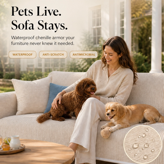 Wovenest – Waterproof Anti-Scratch Chenille Sofa Cover + 50% OFF