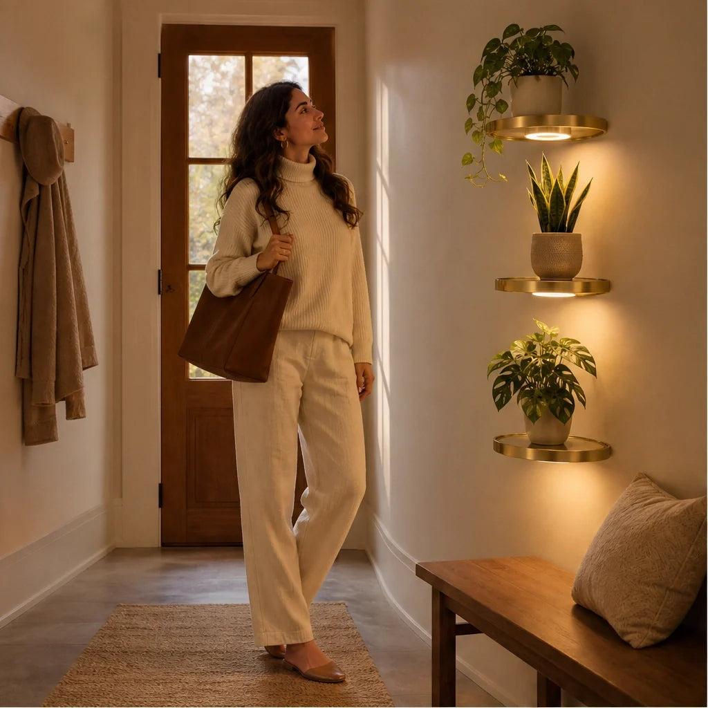 Alcove – Floating Corner Shelf with Built-In Ambient LED Light + 50% OFF
