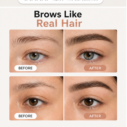 Plumelle – Waterproof 4-Tip Micro-Fork Eyebrow Pencil for Natural Hair-Like Brows - BUY 1 + 1 FREE