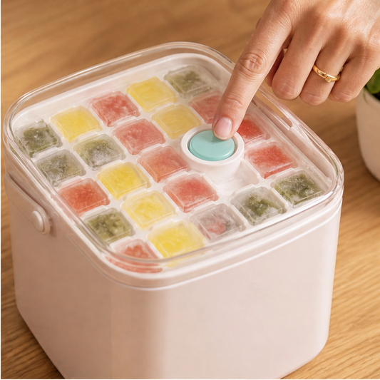 Glacio – Double-Layer Ice Cube Tray with Lid, 48 Cubes, Stackable + 50% OFF