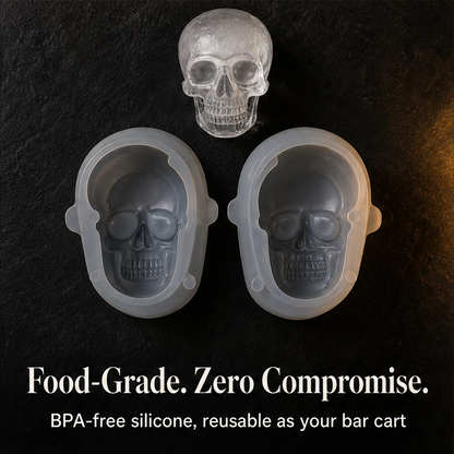 Frostbane – Slow-Melting 3D Skull Silicone Ice Mold for Whiskey & Cocktails + 50% OFF