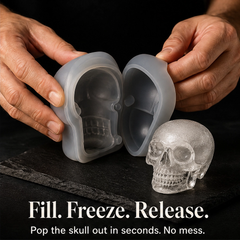 Frostbane – Slow-Melting 3D Skull Silicone Ice Mold for Whiskey & Cocktails + 50% OFF