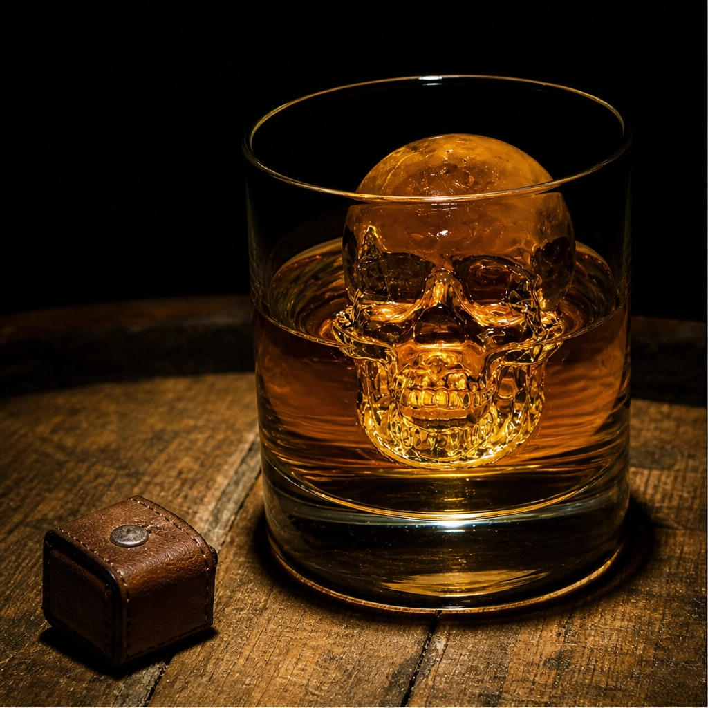 Frostbane – Slow-Melting 3D Skull Silicone Ice Mold for Whiskey & Cocktails + 50% OFF
