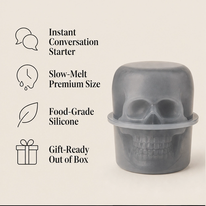 Frostbane – Slow-Melting 3D Skull Silicone Ice Mold for Whiskey & Cocktails + 50% OFF